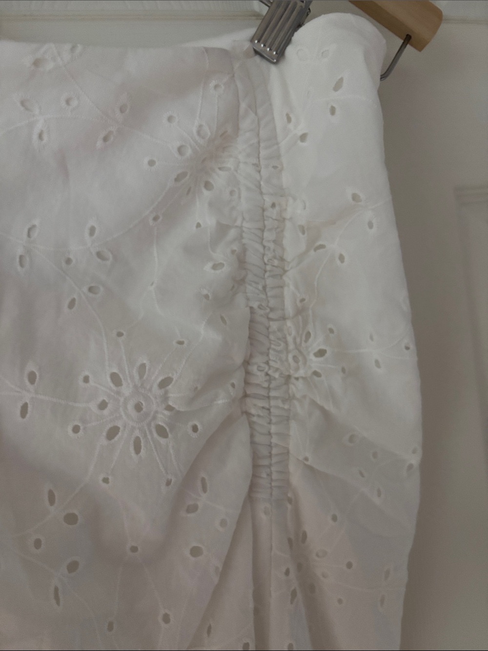 6. Adiva Eyelet White Tiered A-Line Skirt - Picture 6 of 13